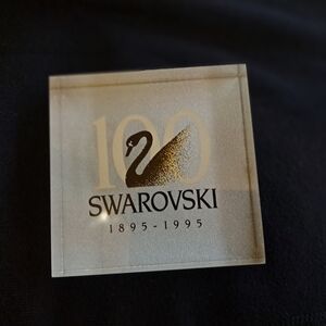 Swarovski SCS Dealer Display Plaque 100 Year 1895-1995 Excellent Condition